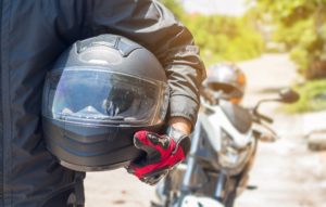 Man with Helmet - Motorcycle accident in Minnesota - Sand Law LLC