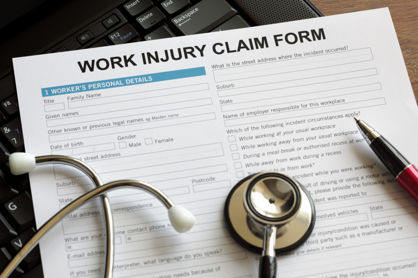 Workers Comp Form - Workers Compensation in St Paul Minnesota - Sand Law LLC